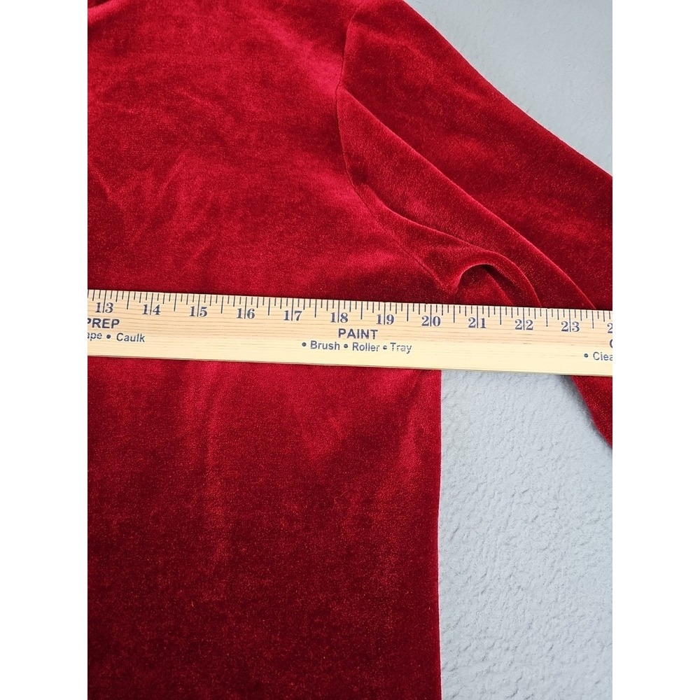 Vintage New York & Company Velvet Jacket Size Medium Red Classic Classy Y2K - Picture 5 of 9